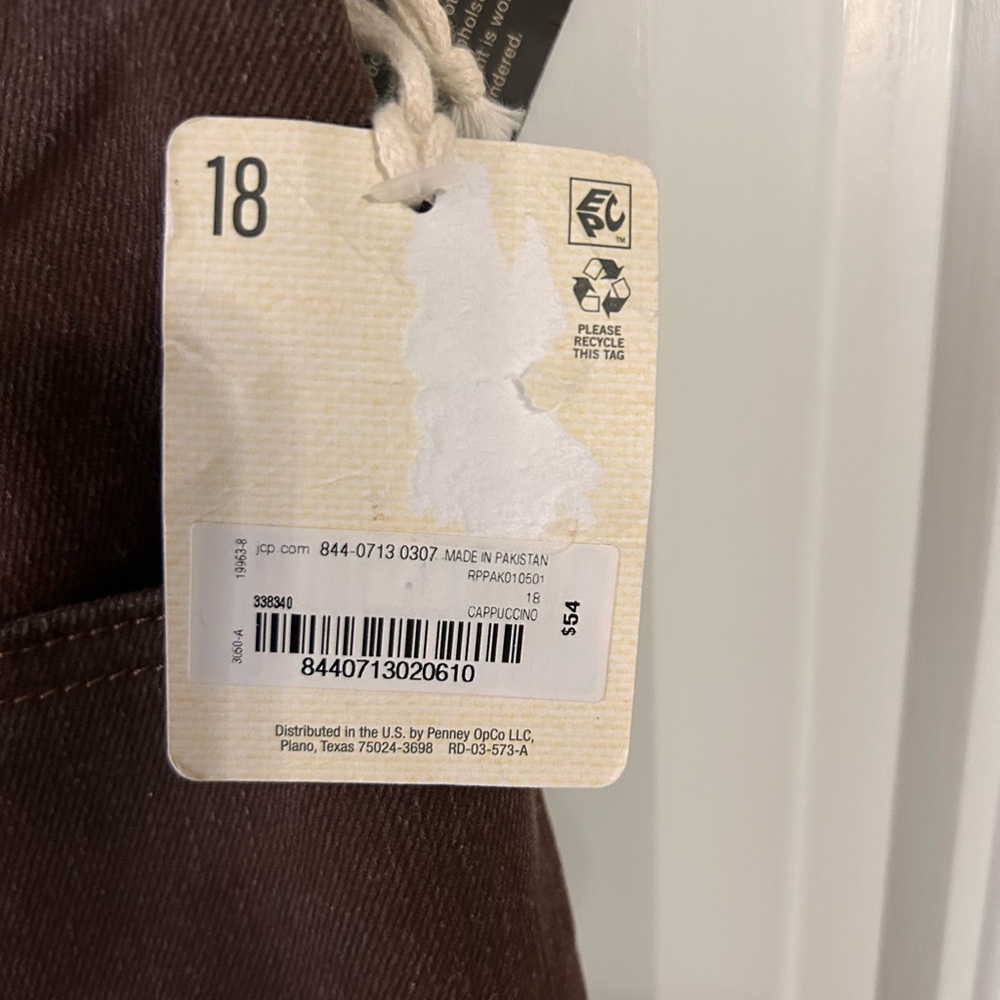 NWT A.N.A jeans brown size 18